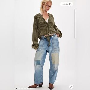 We The Free Blue Wide Leg Jeans